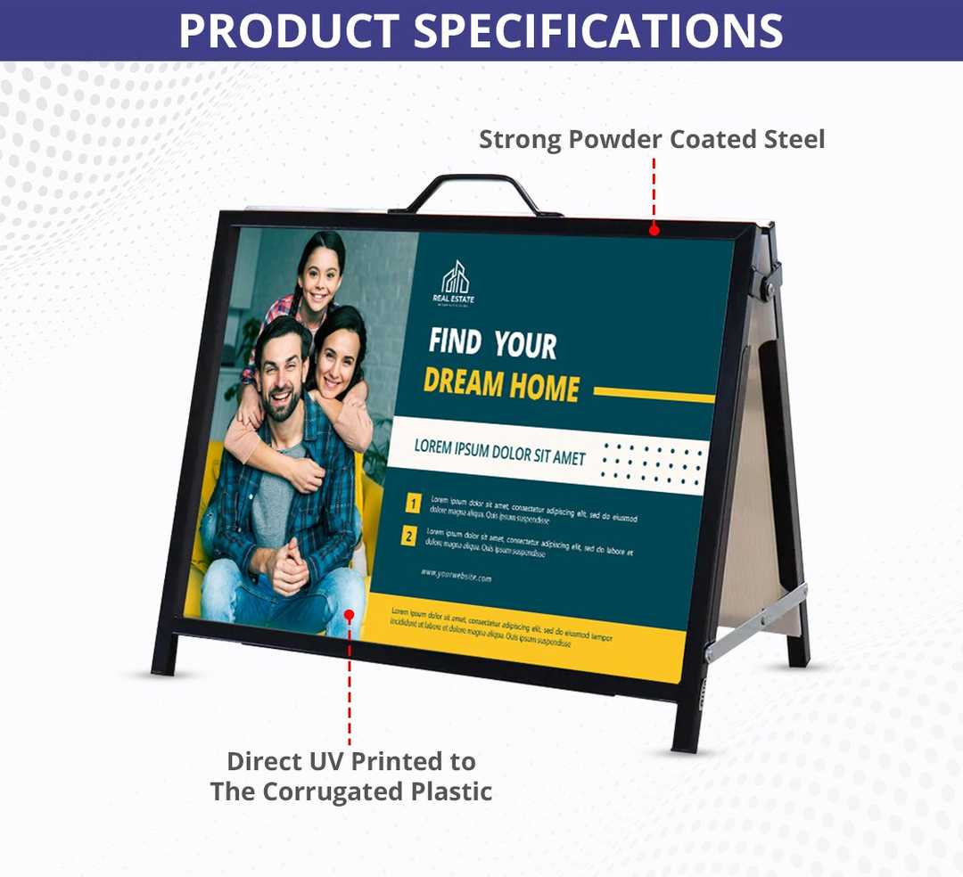 Metal A Frame Sign for Real Estate