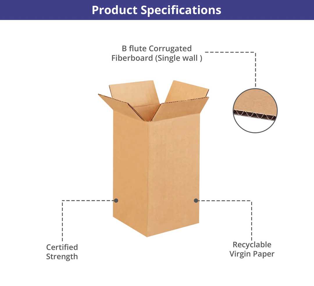 Tall Boxes - Brown