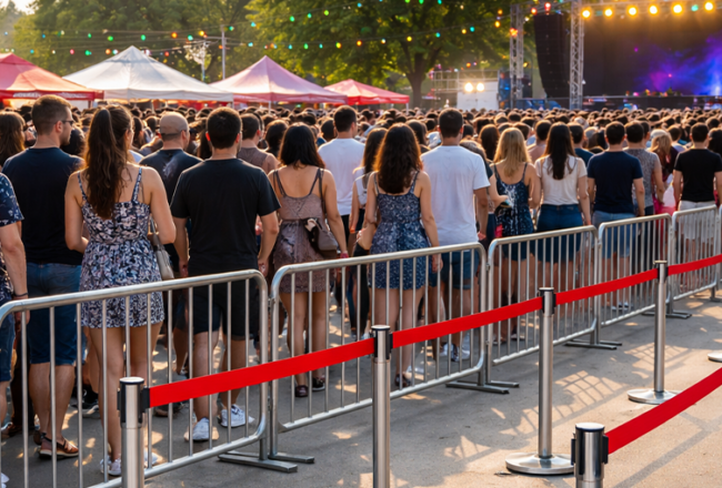 Crowd Muffle Top 5 Ways to Set Up Crowd Control Barriers | BannerBuzz UK