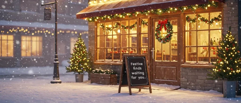 Pavement Signs for Storefront Festive Charm